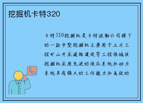 挖掘机卡特320